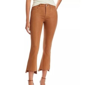 Frame Le Crop Mini Boot Coated Latte Pants
